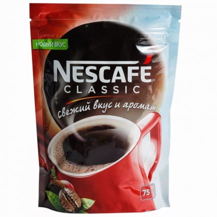 Кофе Нескафе классический 60 грамм мягкая упаковка