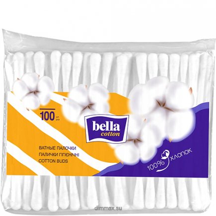 Ватные палочки Bella 100 штук (мягкая упаковка)